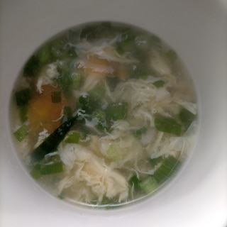 ねぎとたまごの中華スープ
